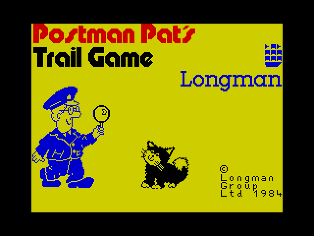 Postman Pat title screen for ZX Spectrum